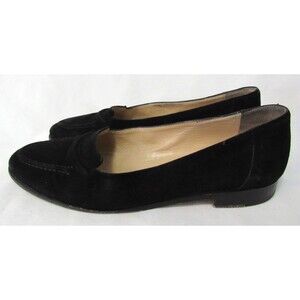 Manolo Blahnik Black Suede Loafers Size 5 - 35.5 EUC